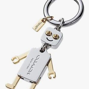 Coach Metallic Robot Keychain F65429 NWT